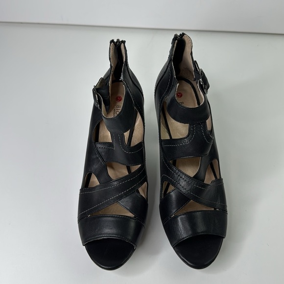 Blondo Black Leather Platform open Toed Sandals - Picture 3 of 11